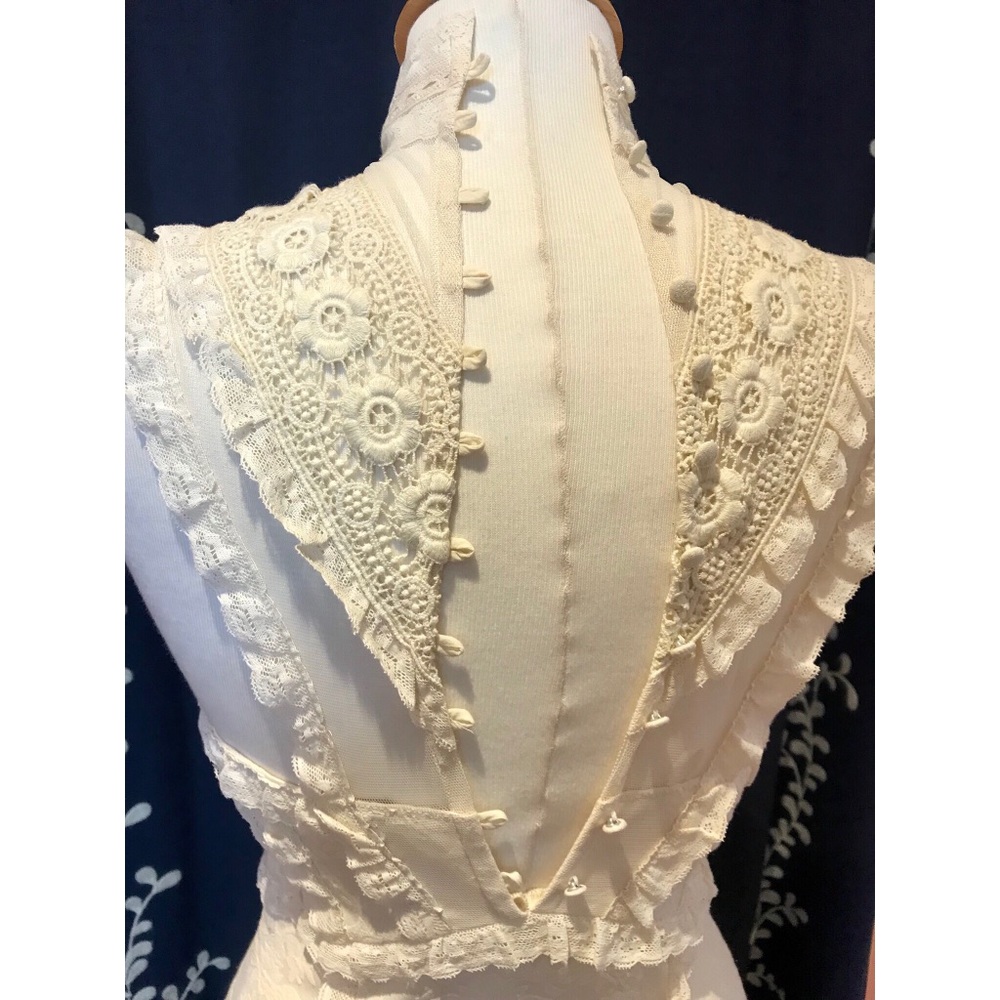 Cream lace Free People boho dress size 2 - Picture 4 of 7
